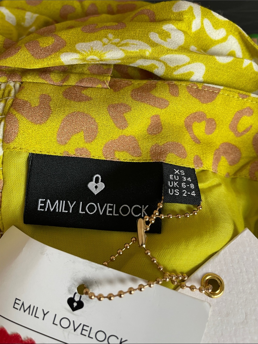 Sunny Yellow Leopard-Print Tie-Shoulder Maxi Dress - Picture 14 of 15